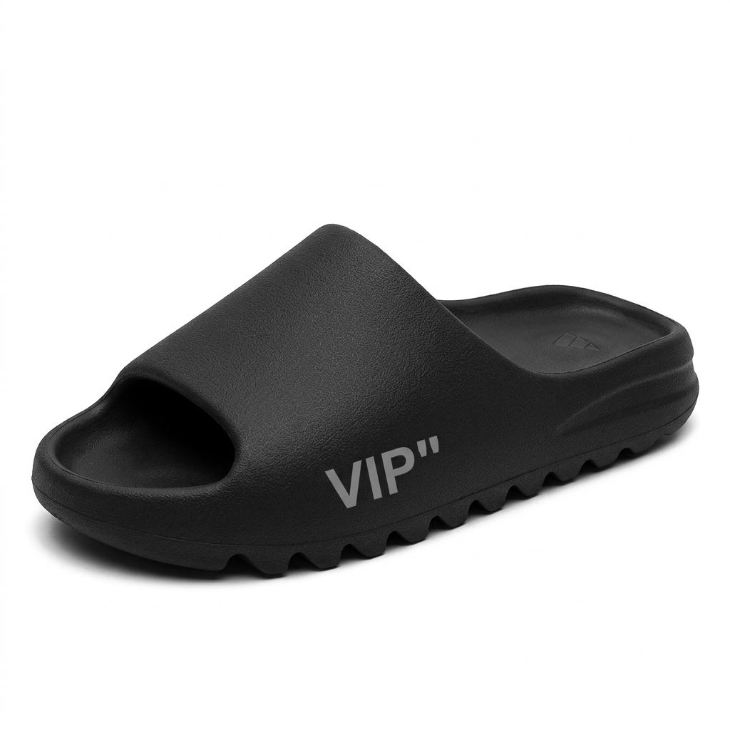 Matte Black EVA Foam Open Toe Slides